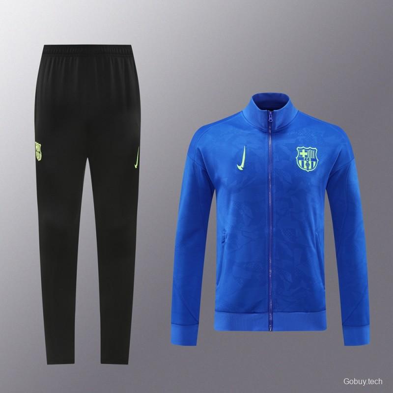 24/25 Barcelona Blue Full Zipper Jacket +Long Pants