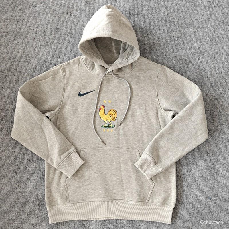 2024 France Navy/Red/Black/Beige/Grey Hoodie WIth Black Badge