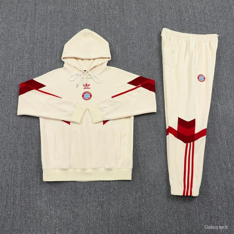 24/25 Bayern Munich Beige Hoodie Jacket +Long Pants