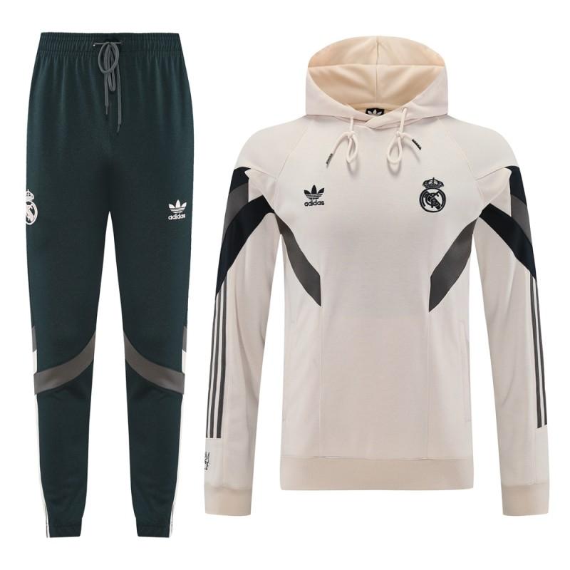 24/25 Real Madrid Light Yellow Hoodie Jacket +Long Pants