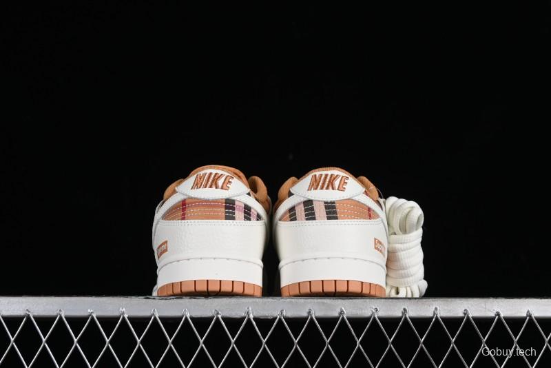 Nike SB Dunk Low Supreme Collaboration - Plaid Colorway SB Low Top Casual Skateboarding Shoes - SU1853-513
