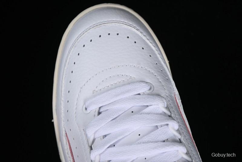 Nike Air Jordan 2/3 Retro Low Top Basketball Shoes in White/Red - FD0383-161