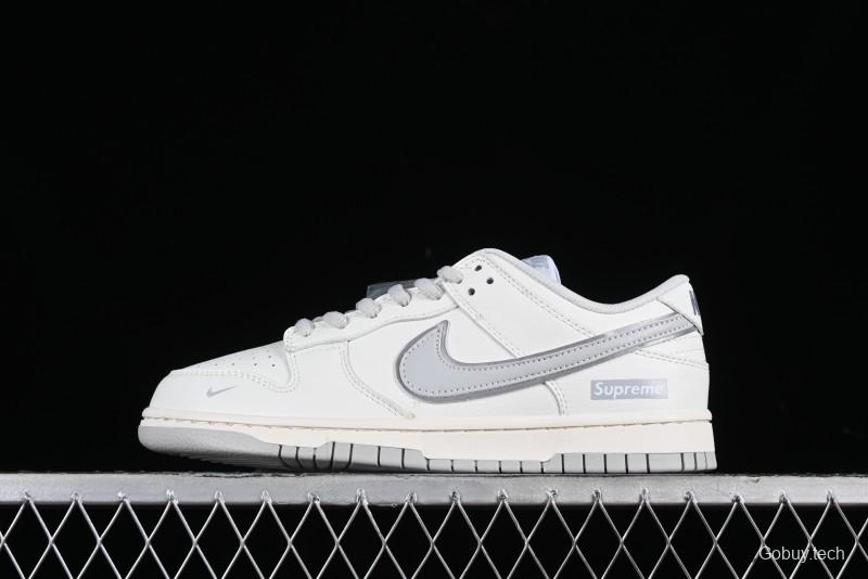 Nike Supreme x Nike SB Dunk Low Casual Skate Shoes in Beige Grey - RM2308-233