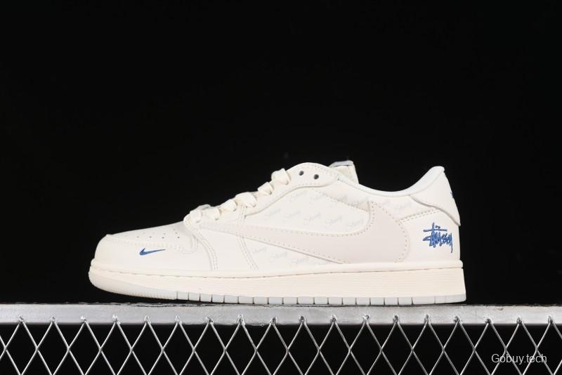 Nike Travis Scott x Fragment Design x Air Jordan 1 Low OG SP AJ1 Retro Sneakers - LJ5188-013