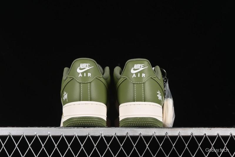 Nike Air Force 1 '07 Low Stussy Collaboration - Lotus Green Low-Top Casual Sneakers - BB5353-515