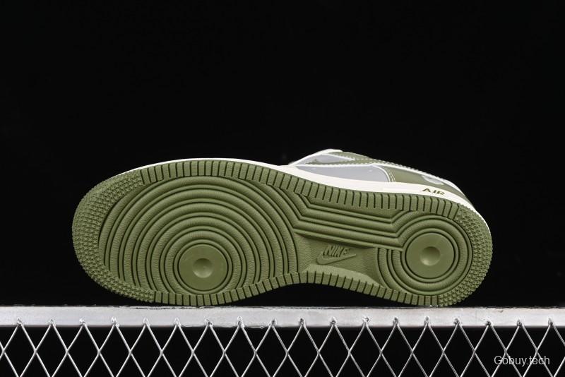Nike Air Force 1 '07 Low Bape Collaboration - Dark Green Grey Low Top Casual Sneakers BB6566-205