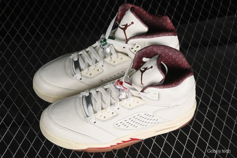 Nike Air Jordan 5 Retro "El Grito" Basketball Shoes with Mexican Flag Color Scheme - HF8833-100