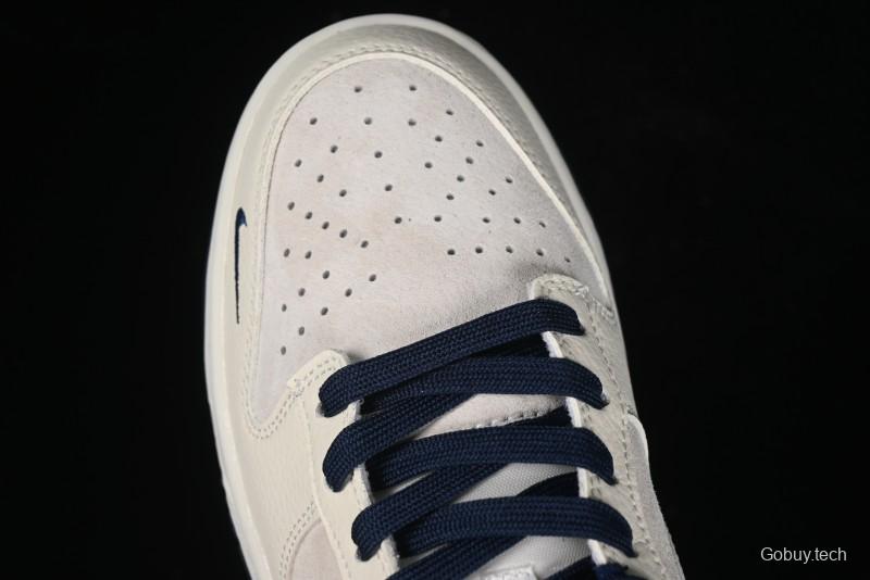 Nike SB Dunk Low The North Face Collaboration - Grey Pigskin White Swoosh Anniversary Custom Low-Top Casual Skate Shoes - KK1333-006