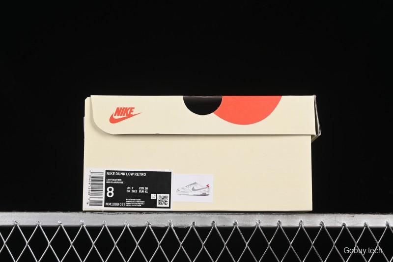 Nike SB Dunk Low Stussy Collaboration - Embroidered Grey Swoosh Anniversary Custom Low-Top Casual Sneakers - MM1089-033