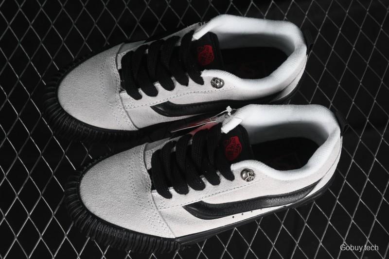 Vans Knu Skool Halloween White Black Low Top Retro Casual Vulcanized Slip On Shoes - VN0009QCSWE