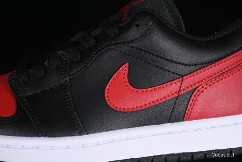 Nike Air Jordan 1 Low AJ1 Red Black Low Top Casual Sneakers - 553558-067