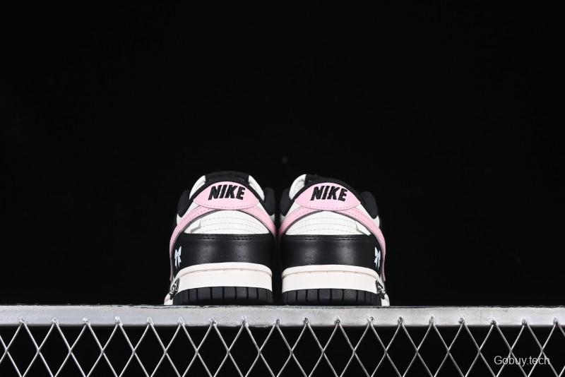 Nike SB Dunk Low Butterfly Bow Black White Pink Low-Top Casual Skate Shoes - BP1220-009