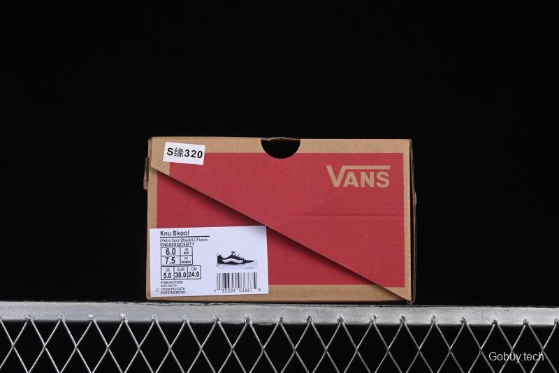 Vans Knu Skool Purple Grape Love Comfortable Fashion Slip-Resistant Wear-Resistant Low-Top Casual Skate Shoes - VN0009QC6BT1