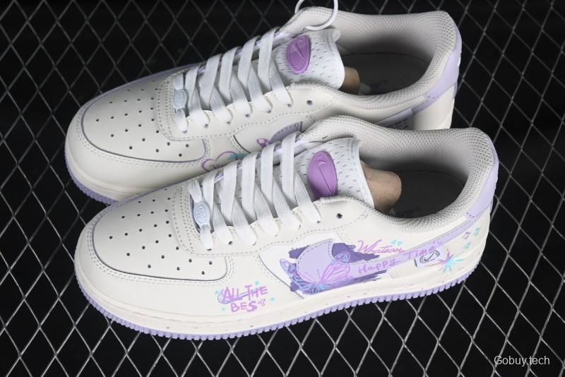 Nike Air Force 1'07 Low Casual Sneakers Purple Butterfly - FB1839-213