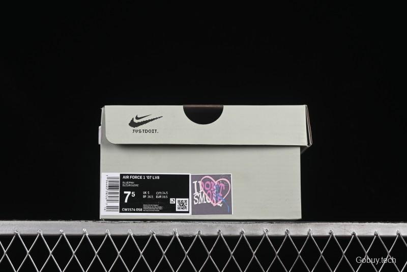 Nike Air Force 1'07 Low Pink and Blue Love Limited Edition Casual Sneakers - CW1574-058