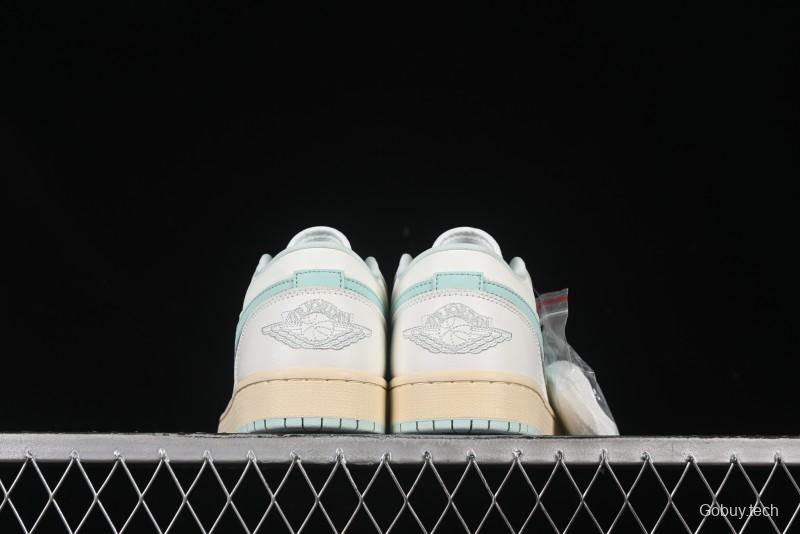 Nike Air Jordan 1 Low AJ1 White Mint Green Low-Top Casual Lifestyle Sneakers - DC0774-134