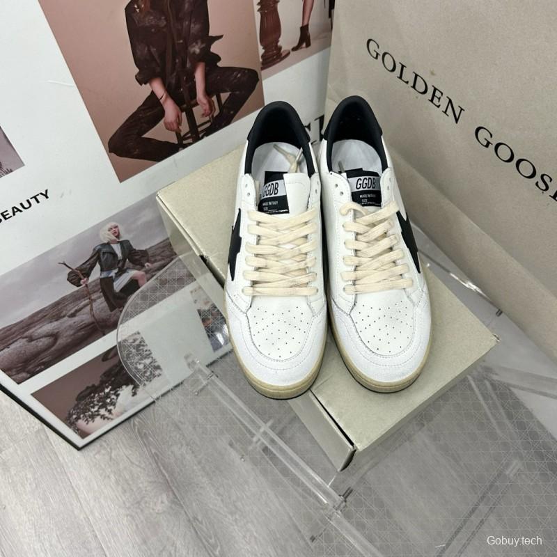2024 Unisex GGDB White Black Leather Low Top Sneakers MJ00260