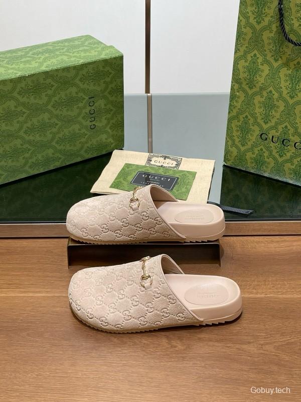 2024 Slippers Gucci Beige Leather Mule MJ00280