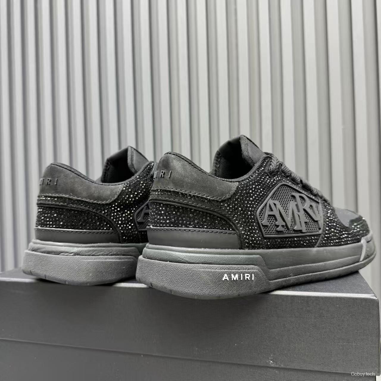 2025 Men Amiri Black Leather Sneakers MJ00360
