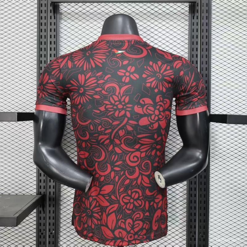 Player Version 25/26 FC Palestine Red with Traditional Floral Pattern Jersey