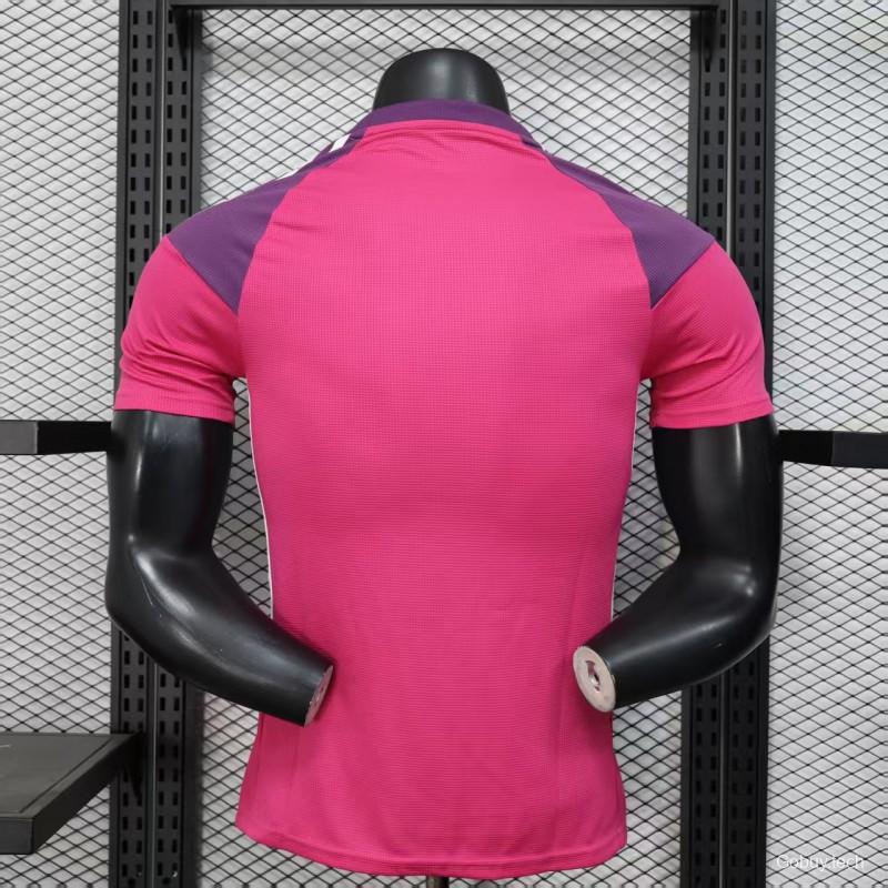 Player Version 25/26 Real Madrid Purple Pink with Geometric Wave Pattern Jersey