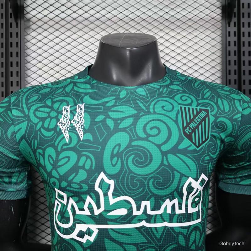 Player Version 25/26 FC Palestine Green with Traditional Islamic Pattern Jersey