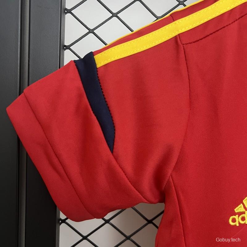 Retro 2012 Kids Spain Home Size 16-28 Jersey