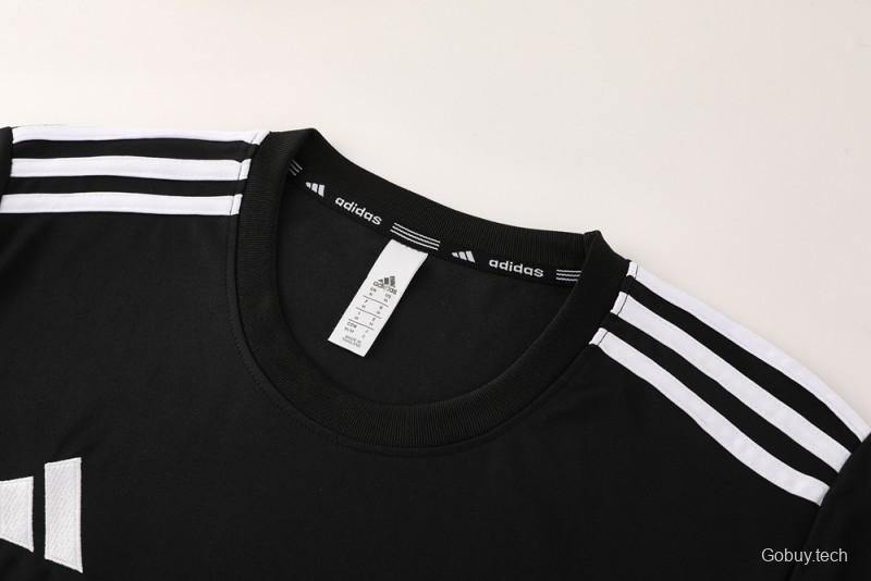 2025 Adidas Black Short Sleeve Jersey+Shorts