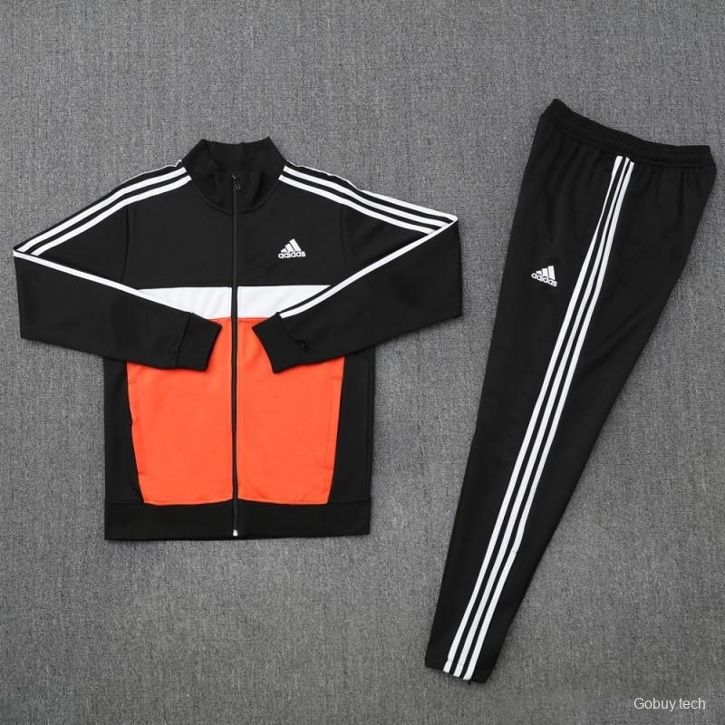 2025 Adidas Orange/Black Full Zipper Jacket +Long Pants