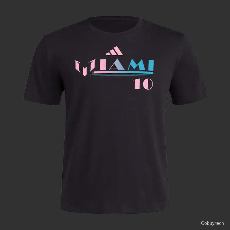 23/24 Messi x adidas Miami Black T-Shirt