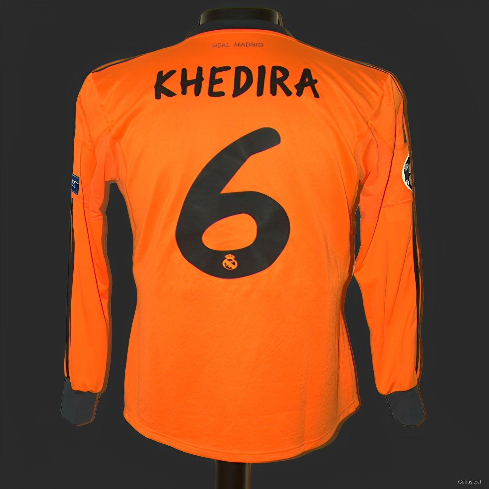 Retro 13/14 Real Madrid Third Orange Long Sleeve Jersey Worn By Ronaldo