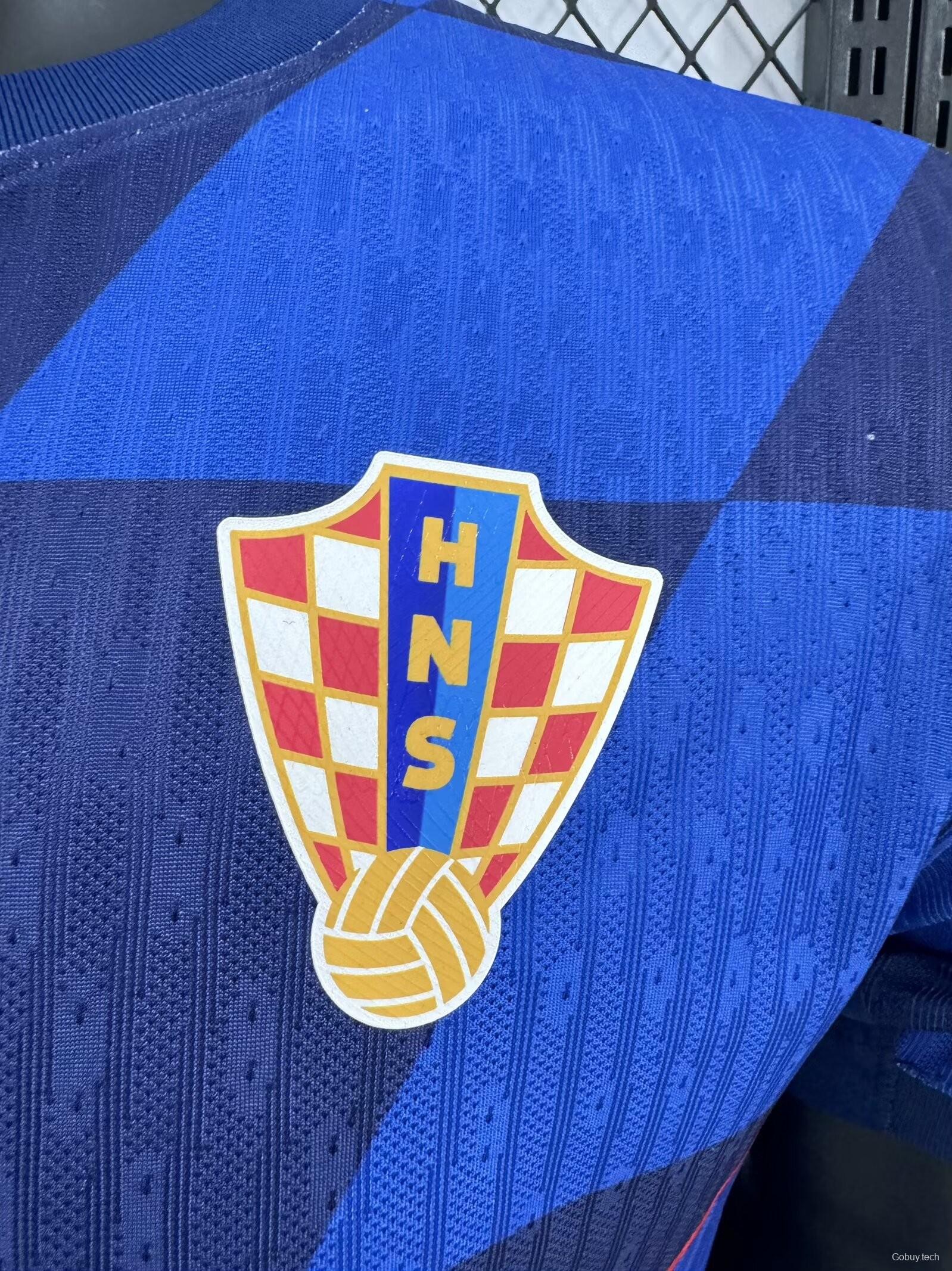 Player Version 2024 Croatia Away Blue Jersey