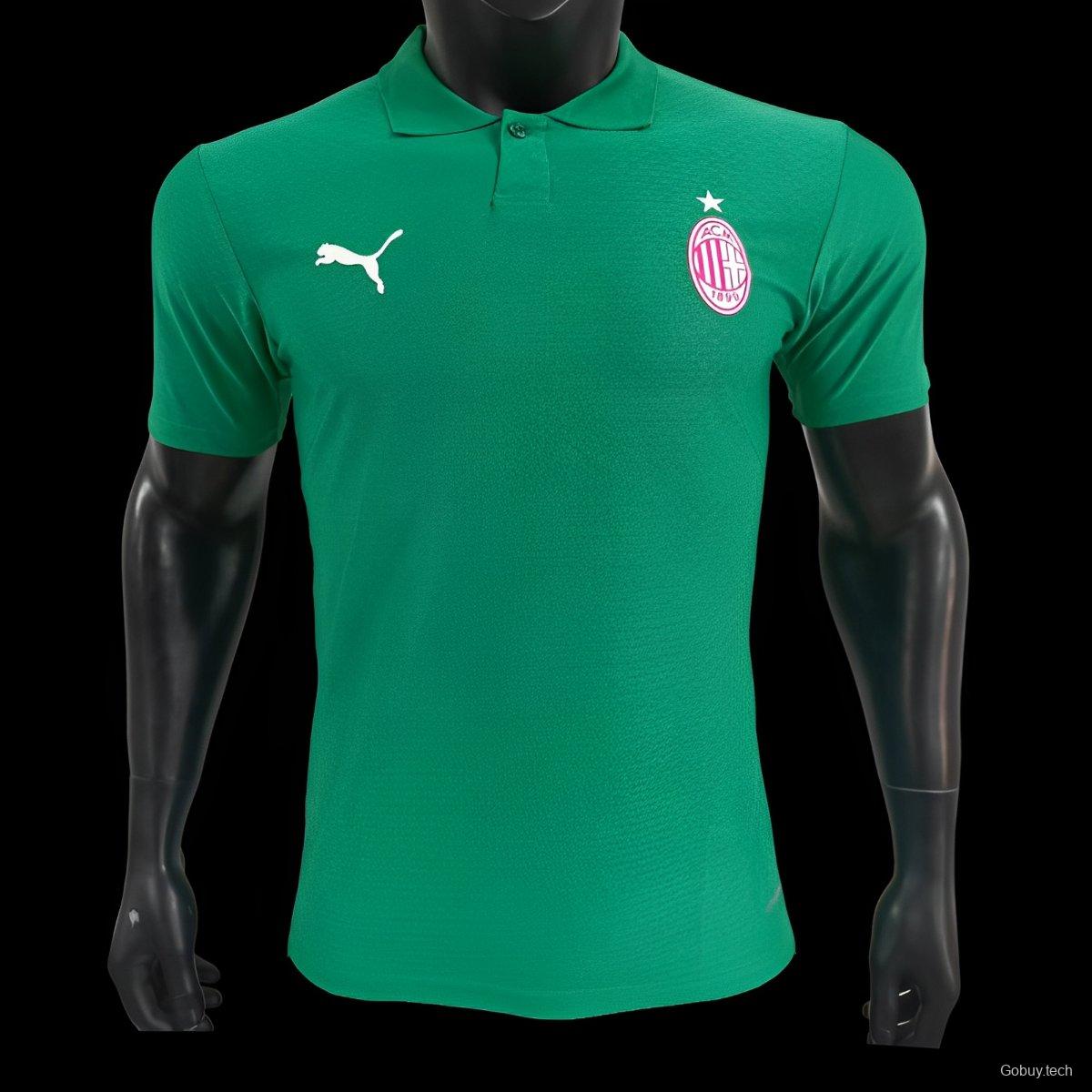 Player Version 24/25 AC Milan Green Polo Jersey