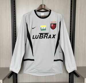 02/03 Retro Flamengo Grey Goalkeeper Long Sleeve Grey Jersey