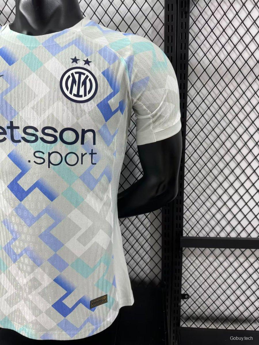 Player Version 25/26 Inter Milan Away White Jersey With Sponsor