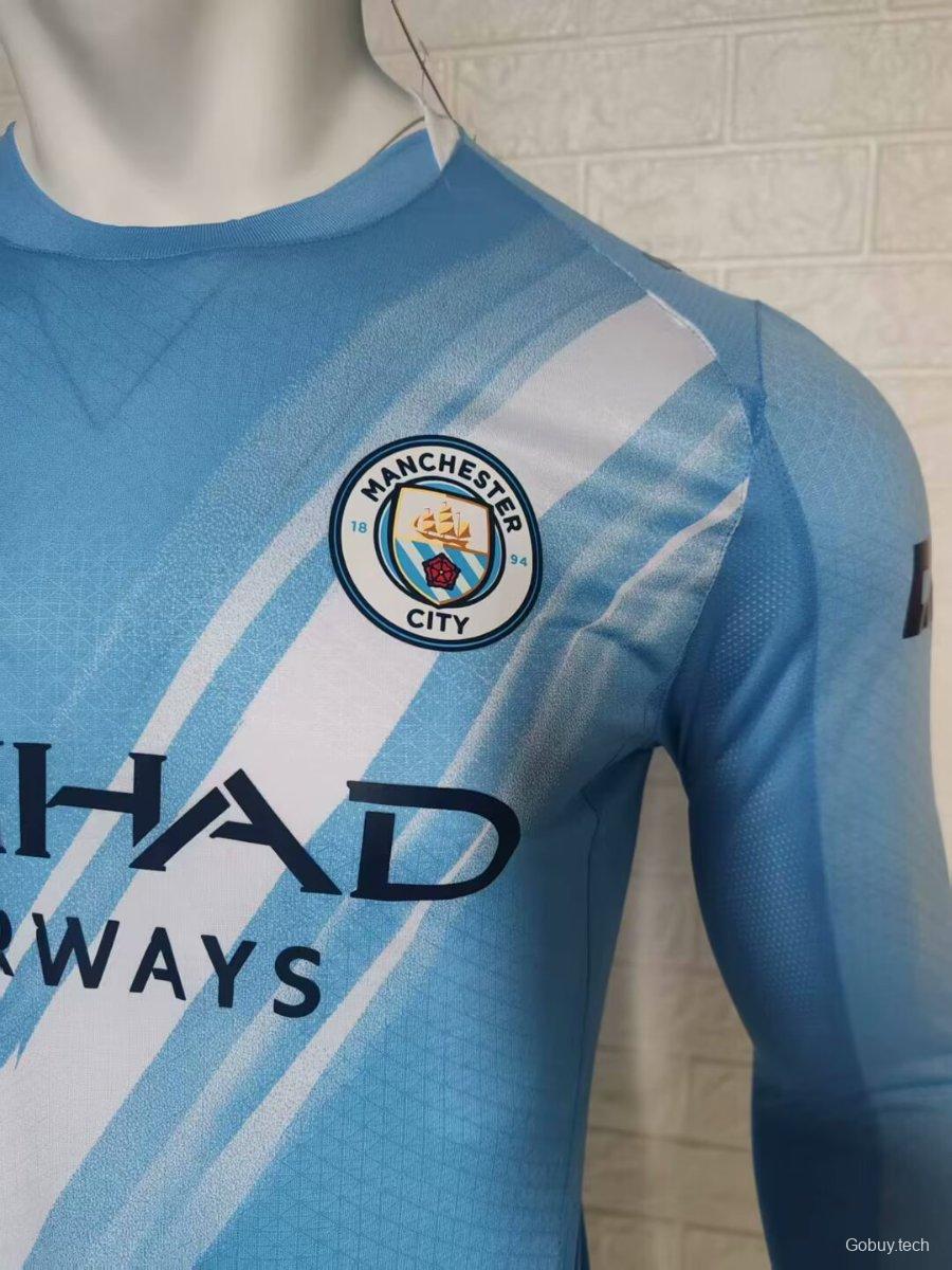 Player Version 25/26 Manchester City Home Long Sleeve Jersey